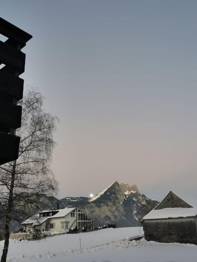 Ferienwohnung Naehe Flumserberg Ski Wandergebiet Filzbach Buitenkant foto