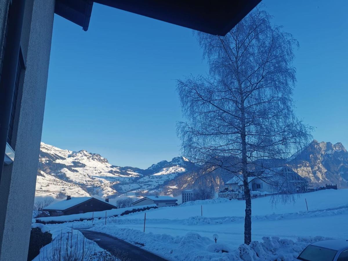 Ferienwohnung Naehe Flumserberg Ski Wandergebiet Filzbach Buitenkant foto